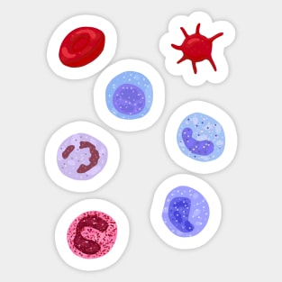 Hand Drawn Normal Blood Cells Pack Sticker